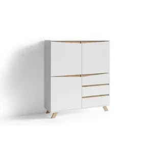 byLiving Highboard Valentin in Weiß - (B) 120 x (H) 137 x (T) 38 cm günstig kaufen | limango Wochenendangebot