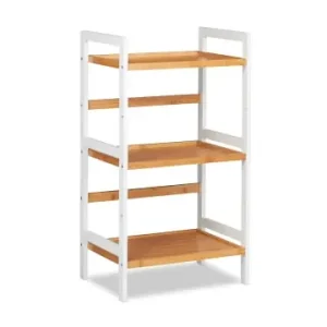 Versand Am Gleichen Tag relaxdays Badregal in Weiß/Natur - (B)45 x (H)80 x (T)31,5 cm günstig kaufen | limango