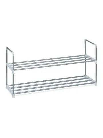 relaxdays Schuhregal in Silber/ Weiß - (B)90 x (H)45 x(T)31 cm günstig kaufen | limango Neu Im Sortiment