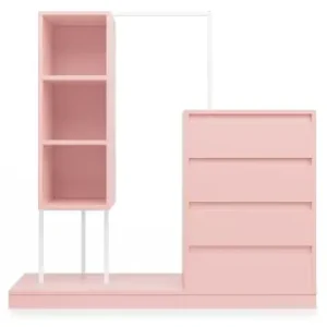 ABRIHOME Schubladenschrank Kleiderschrank Sideboard mit Kleiderstange, Rosa günstig kaufen | limango Kostenloser Rückversand