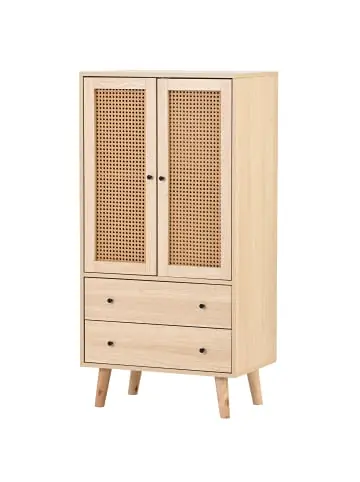 Direktkauf ABRIHOME Sideboard in Natur mit Rattantüren und 2 Schubladen 60x120 cm günstig kaufen | limango