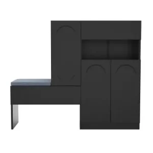 ABRIHOME 2 in 1 Schuhschrank mit gepolsterter Sitzbank, Schwarz günstig kaufen | limango Preisknaller