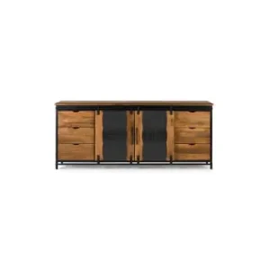Giner y Colomer Sideboard aus Mangoholz und schwarzem Metall in Brown günstig kaufen | limango Super-Preis