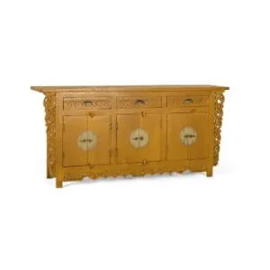 Giner y Colomer Sideboard mit 6 Türen und 3 Schubladen aus Mangoholz in Yellow günstig kaufen | limango Ausverkauf