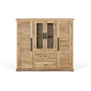 Neue Kollektion Giner y Colomer Schrank aus massivem Mangoholz mit zwei zentralen Türen in Brown günstig kaufen | limango