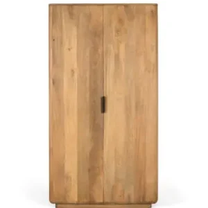 Versand Am Gleichen Tag Giner y Colomer Kleiderschrank aus Mangoholz mit abgerundeten Ecken in Brown günstig kaufen | limango