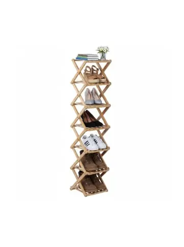 relaxdays Schuhregal in Natur - (B)28 x (H)125 x (T)28 cm günstig kaufen | limango Garantierte Lieferung