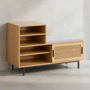 KADIMA DESIGN Schuhbank mit Sitzfläche 120x75,5x40 cm Garderobenbank Eiche-Dekor, günstig kaufen | limango Sofort Bestellen