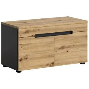 xonox.home Sitzbank(B/H/T: 80x45x37 cm) in Basalt grau und Artisan Nachbildung günstig kaufen | limango Sonderangebot