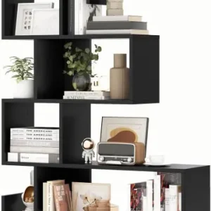 Online Kaufen COSTWAY 5-stufiges Bücherregal in Schwarz günstig kaufen | limango