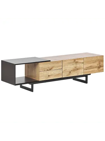 Sonderaktion Beliani TV-Möbel FIORA in Braun/Schwarz - (W) 160 x (H) 44 x (L) 39 cm günstig kaufen | limango