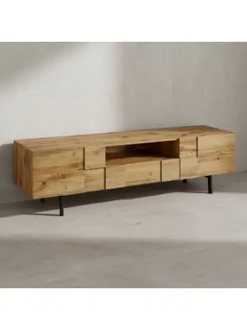 KADIMA DESIGN Lowboard Holz Eiche-Dekor 160x46x43 cm TV-Kommode mit zwei Türen, günstig kaufen | limango Markenprodukt