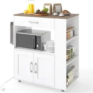 Sale COSTWAY Küchenwagen mit Ladestation in Weiß günstig kaufen | limango