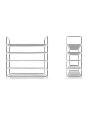 Kostenloser Rückversand relaxdays Schuhregal in Weiß - (B)87 x (H)90,5 x (T)29,5 cm günstig kaufen | limango