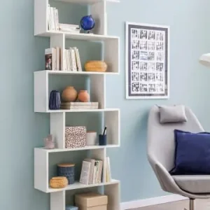 KADIMA DESIGN Bücherregal 70x23,5x190,5cm weiß, Standregal 6 Fächer günstig kaufen | limango Preisknaller