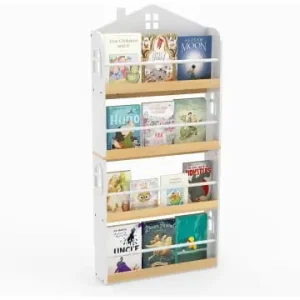 Ausverkauf COSTWAY Bücherregal Kinder in Hausform 61 x 15 x 130 cm in Weiß günstig kaufen | limango
