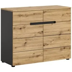 xonox.home Kommode(B/H/T: 100x81x40 cm) in Basalt grau und Artisan Nachbildung günstig kaufen | limango Solange Der Vorrat Reicht