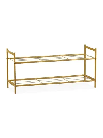 Kostenloser Rückversand relaxdays Schuhregal in Gold günstig kaufen | limango