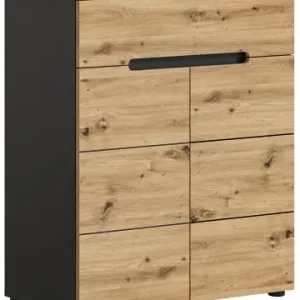 Neue Ware xonox.home Schuhkommode(B/H/T: 80x94x37 cm) in Basalt grau und Artisan Nachbildung günstig kaufen | limango