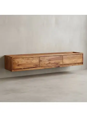 Nur Heute KADIMA DESIGN Lowboard Hängend Sheesham Massivholz 160x25x35 cm TV-Schrank , günstig kaufen | limango