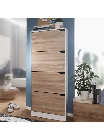 KADIMA DESIGN Schuhschrank mit 4 Fächern zum Klappen Schuhkommode 150cm Schuhregal günstig kaufen | limango Neu Im Sortiment