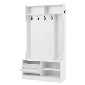 Preis Gesenkt ABRIHOME Garderobenset mit Sitzbank in Weiß - 100×185.5×40 cm günstig kaufen | limango