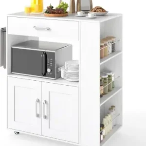 Sichere Zahlung COSTWAY Küchenwagen auf Rollen in Weiß günstig kaufen | limango