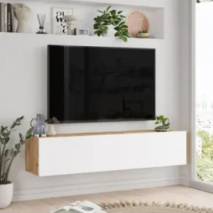 Must-Have en.casa Fernsehtisch Lapinlahti in Beige Weiß (B)140cm günstig kaufen | limango