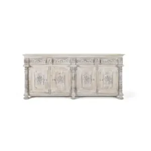 Giner y Colomer Sideboard mit 4 Schubladen und 4 Türen aus Mangoholz in White günstig kaufen | limango Begrenztes Angebot