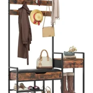 Sonderaktion COSTWAY Garderobenständer mit Schuhbank in Braun günstig kaufen | limango