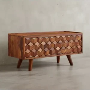 Top-Angebot KADIMA DESIGN Lowboard Massivholz 92x44x35 cm TV-Kommode mit Klapptür, günstig kaufen | limango