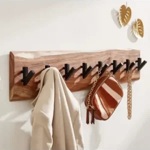 Highlight KADIMA DESIGN Design Wandgarderobe Akazie Massivholz / Metall 90 x 19 x 9 cm günstig kaufen | limango