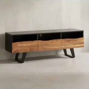 KADIMA DESIGN Lowboard Akazie Massivholz 140x50x40 cm Baumkante TV-Kommode , günstig kaufen | limango Saisonangebot