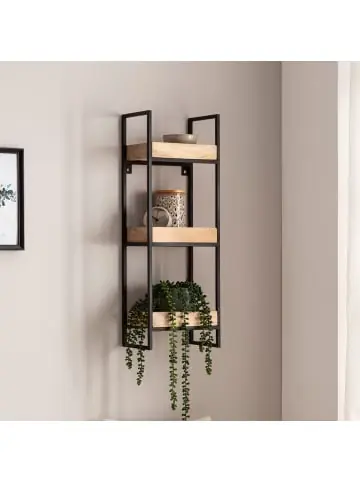 KADIMA DESIGN Wandregal 27x77x18 cm Massivholz / Metall Hängeregal günstig kaufen | limango Direktkauf