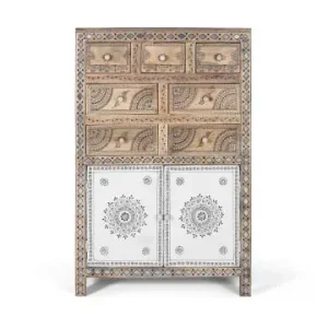 Angebot Giner y Colomer Sideboard aus Mangoholz mit handgemalten Details in Multicolored günstig kaufen | limango