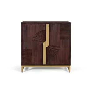 Giner y Colomer Sideboard aus massivem Mangoholz mit goldenen Details in Brown günstig kaufen | limango Saisonangebot