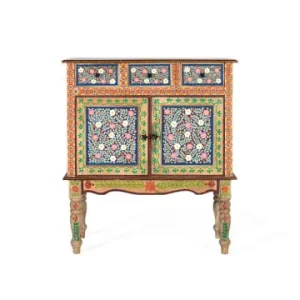 Giner y Colomer Konsolentisch aus Mangoholz mit handdekorierter Tür in Multicolor günstig kaufen | limango Garantierte Lieferung