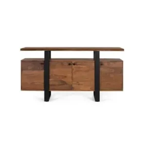 Giner y Colomer Sideboard mit 4 Türen aus und Metallbeinen in Brown günstig kaufen | limango Saisonangebot