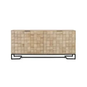 Giner y Colomer Handgeschnitztes und handgefertigtes Sideboard aus Mangoholz 180 cm in Brown günstig kaufen | limango Expressversand