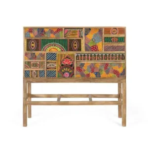 Must-Have Giner y Colomer Konsolentisch aus massivem Mangoholz mit handbemalten Details in Multicolored günstig kaufen | limango