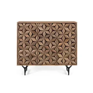 Giner y Colomer Sideboard aus massivem Mangoholz und handgeschnitzter Front in Brown günstig kaufen | limango Garantierte Lieferung