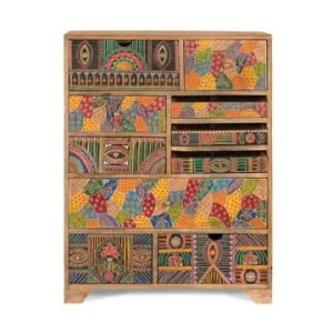 Giner y Colomer Hohes Sideboard aus massivem Mangoholz 90 cm hoch in Multicolored günstig kaufen | limango Super-Preis