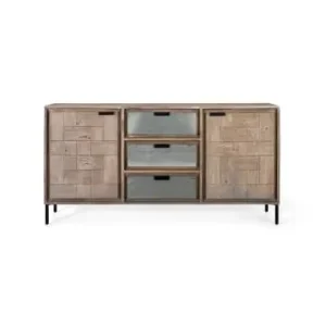 Super-Preis Giner y Colomer Sideboard aus Akazienholz und Metall 160 cm in Bronze günstig kaufen | limango