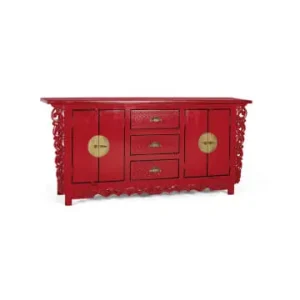 Giner y Colomer Sideboard mit 2 Türen und 3 Schubladen aus Mangoholz in Red günstig kaufen | limango Sonderangebot