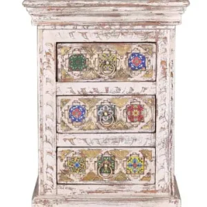 Direkt Vom Hersteller Giner y Colomer Kommode aus Mangoholz und Details aus Keramik in White günstig kaufen | limango