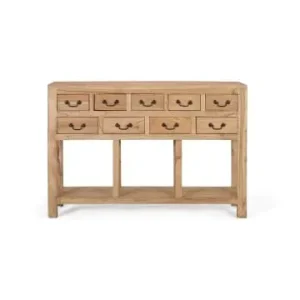 Giner y Colomer Konsole aus massivem Mindiholz mit 9 Schubladen in Brown günstig kaufen | limango Kostenloser Rückversand