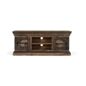 Zertifiziert Giner y Colomer TV-Schrank aus massivem Mangoholz mit zwei Türen und zwei Regalen in Brown günstig kaufen | limango