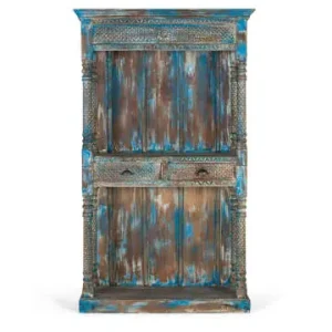 Giner y Colomer Regal aus gealtertem blauem Mangoholz 180 cm in Blue günstig kaufen | limango Billig