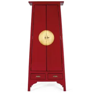 Günstig Giner y Colomer Kleiderschrank mit 2 Türen und 2 Schubladen aus Mangoholz in Red günstig kaufen | limango