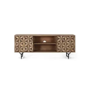 Direkt Vom Hersteller Giner y Colomer TV-Schrank mit 2 Türen und 2 Regalen aus Mangoholz in Brown günstig kaufen | limango